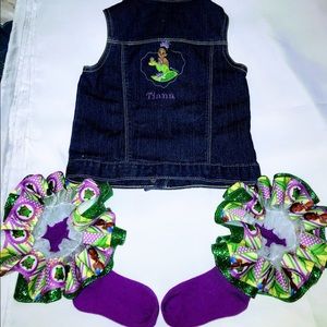 The princess and the frog ruffle socks and vest